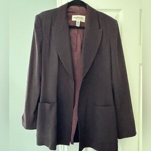 Holt Renfew Women's Dark Brown wool Blazer